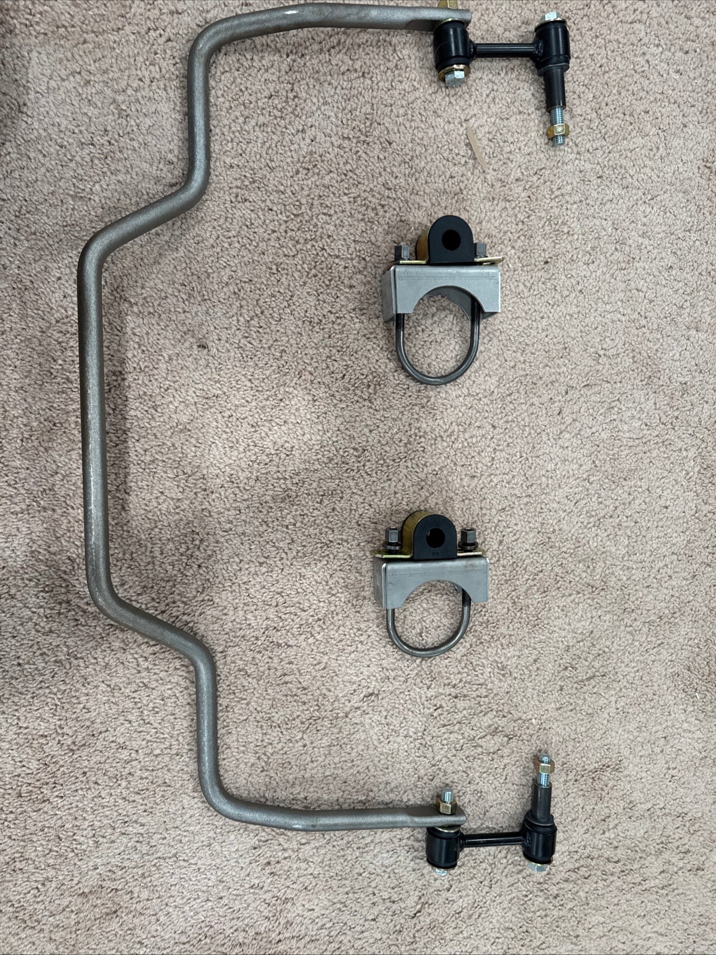 1969 Boss 429 Mustang Rear Sway Bar Kit Complete With Links, Brackets, U Bolts not concours