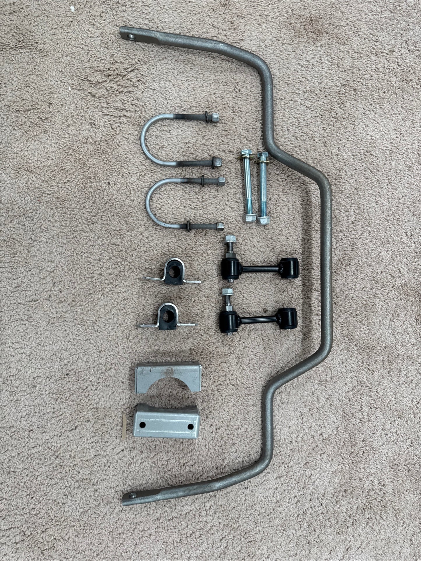 1969 Boss 429 Mustang Rear Sway Bar Kit Complete With Links, Brackets, U Bolts