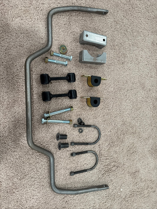 1969 Boss 429 Mustang Rear Sway Bar Kit Complete With Links, Brackets, U Bolts not concours