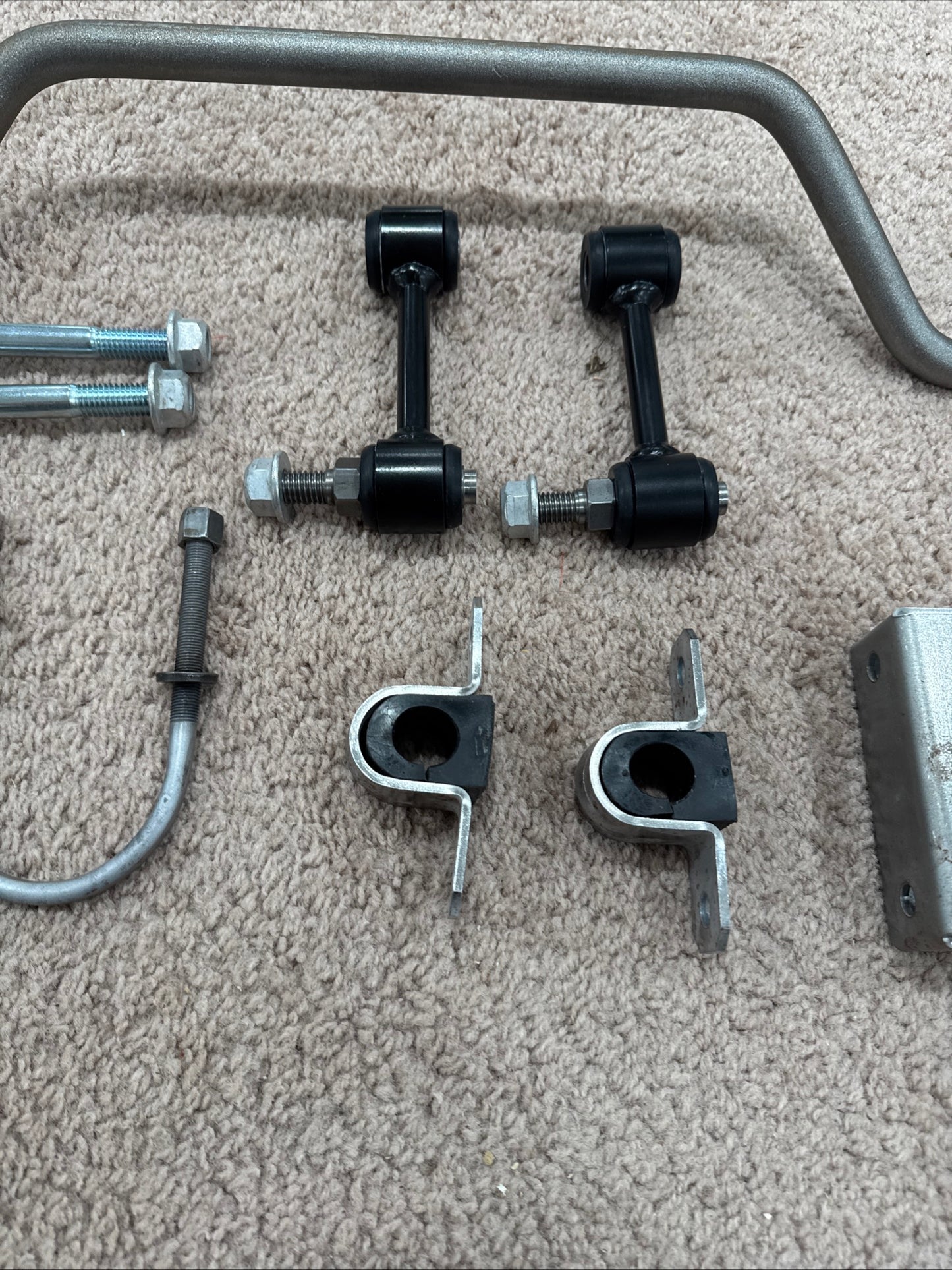 1969 Boss 429 Mustang Rear Sway Bar Kit Complete With Links, Brackets, U Bolts